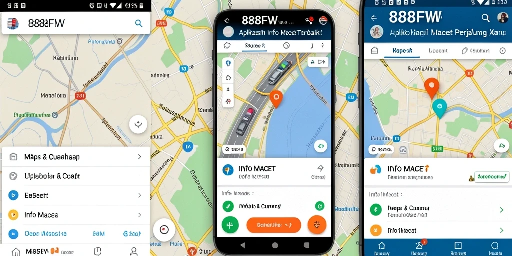 Antarmuka aplikasi 888FW menampilkan informasi macet yang jelas dan akurat.