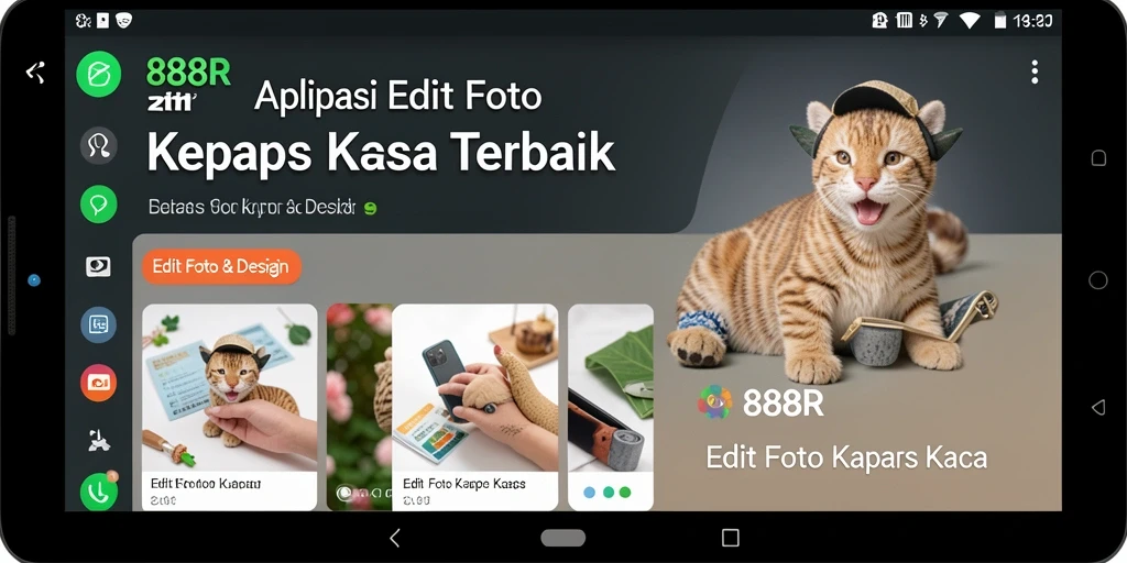 Tampilan antarmuka 888R yang menawan untuk Edit Foto Kertas Kaca.