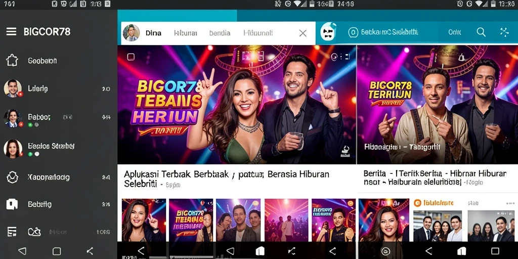 Tampilan antarmuka aplikasi BIGCOR78 yang menarik dan informatif.