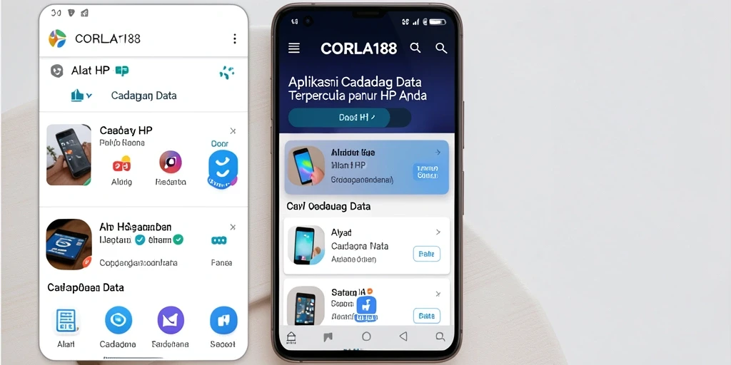 Antarmuka aplikasi CORLA188 untuk cadangan data yang aman.
