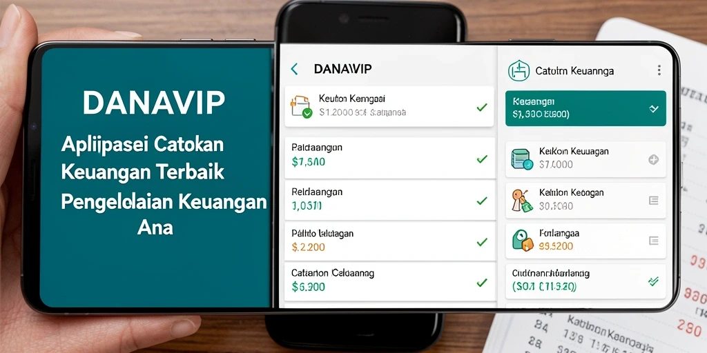 Tampilan utama DANAVIP yang sederhana dan fungsional untuk mencatat keuangan.