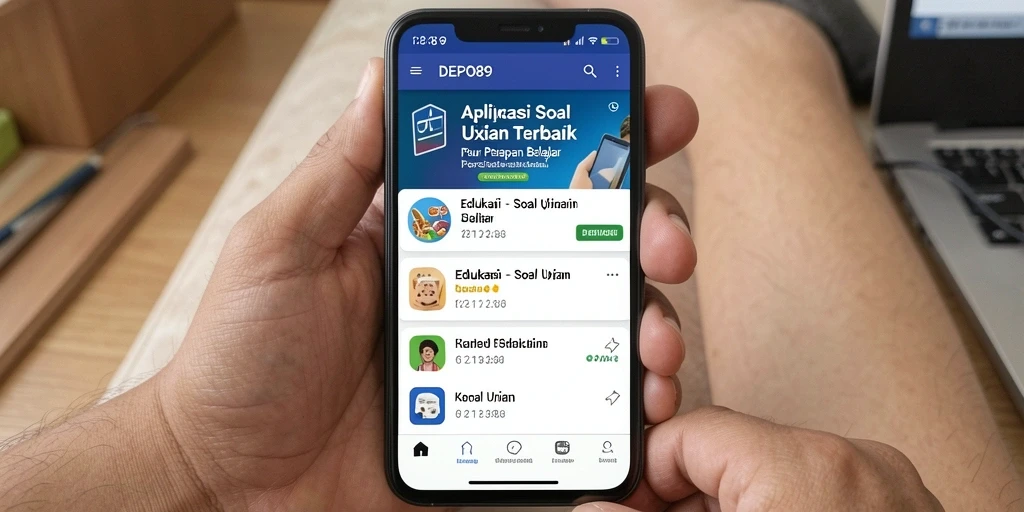 Antarmuka aplikasi DEPO89 yang menarik dan fungsional.