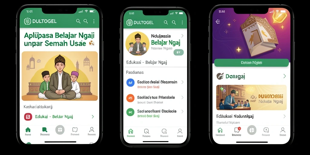 Tampilan antarmuka DULTOGEL yang sederhana dan intuitif.