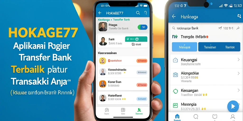 Tampilan antarmuka HOKAGE77 untuk transaksi Transfer Bank yang mudah dan cepat.