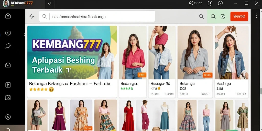 Antarmuka pengguna aplikasi KEMBANG777 yang menarik dan mudah digunakan.