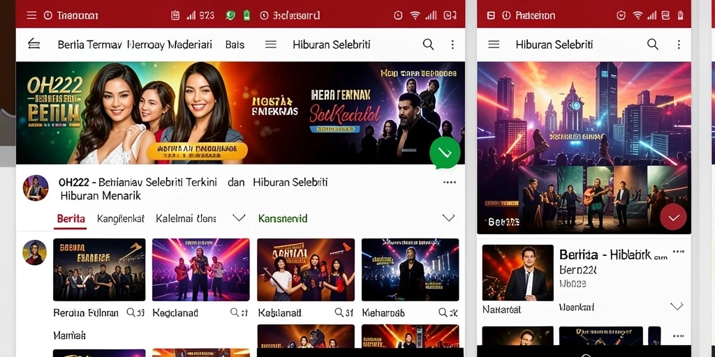 Antarmuka aplikasi OH222 yang informatif dan menarik.