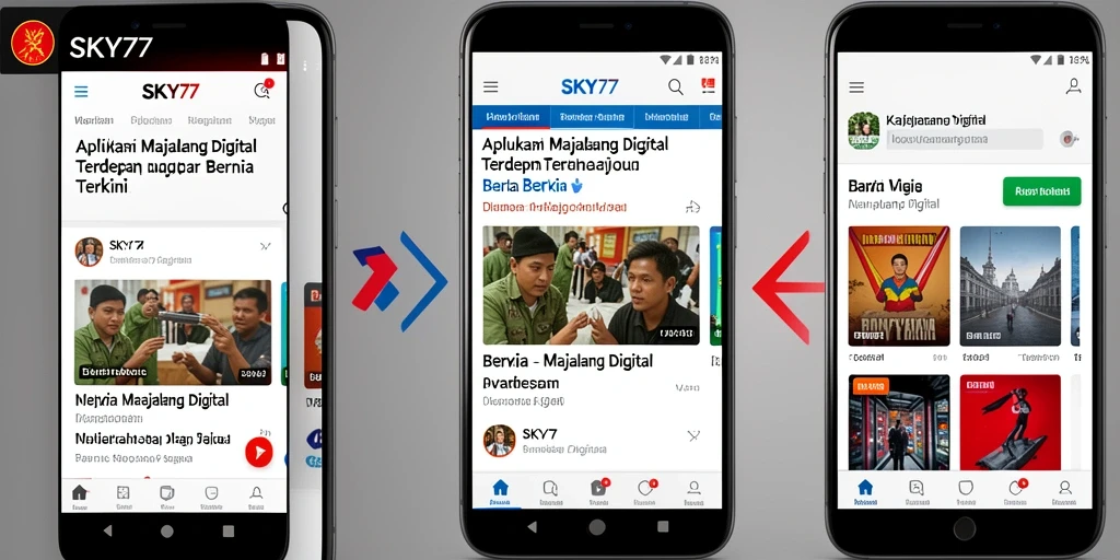 Antarmuka aplikasi SKY77 yang modern dan user-friendly.